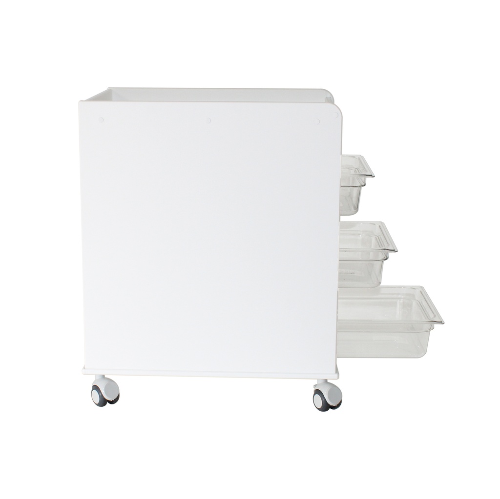 LabFlow Hood Cart with 4" Polycarb Trays