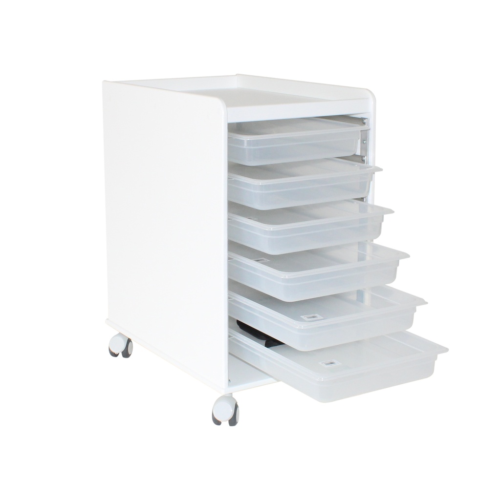 LabFlow Hood Cart with 2.5" Polypro Trays