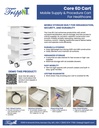 Polyethylene Core 6D Cart with White Drawers, for Labs and Hospitals, 22 7/8" Width X 35 5/8" Height X 19 3/8" Depth
