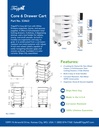 Polyethylene Core 6D Cart with Almond Drawers for Labs and Hospitals, 22 7/8" Width X 35 5/8" Height X 19 3/8" Depth