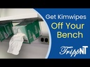 Undermount Two-Bin Large Clear Kimwipe Dispenser, Magnet Mount