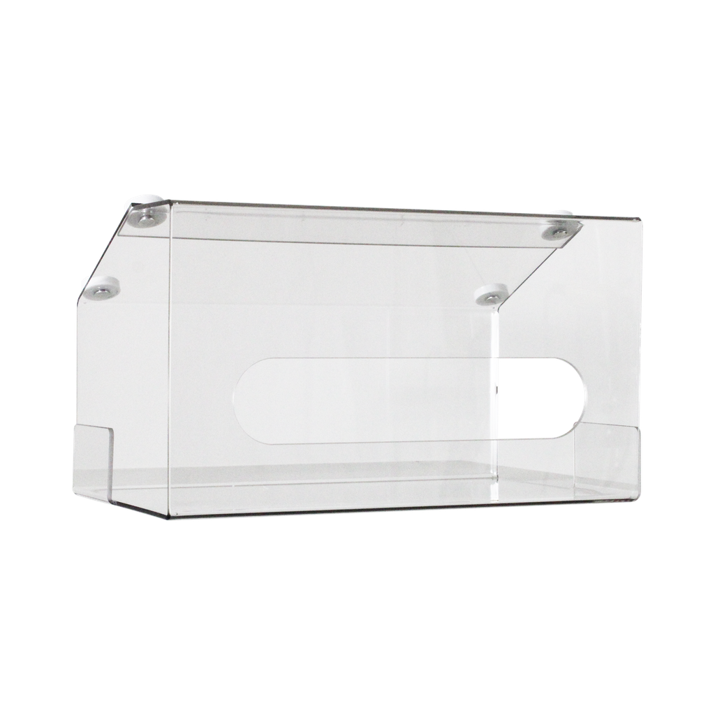 Undermount Two-Bin Large Clear Kimwipe Dispenser, Magnet Mount
