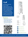 Tall Narrow Suture Medical Cart with Smoked Lockable Door