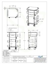 Core DX Cart with Hinged Door Drawing