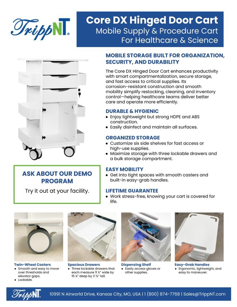 Core DX Cart with Hinged Door