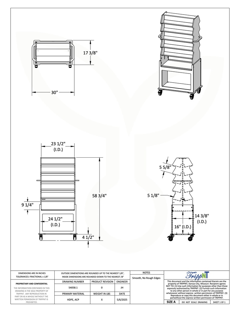 Extra Wide Slanted Suture Cart