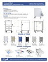 Compact 4 Drawer Locking Cart, Silver Metallic