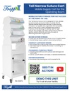Tall Narrow Suture Medical Cart with Clear Lockable Door