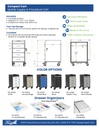 Black Compact Cart, White Drawers