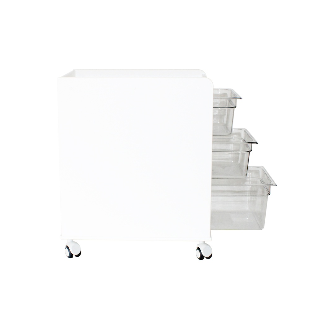 LabFlow Hood Cart with 6" Polycarb Trays