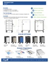 Black Compact Cart, Silver Metallic Drawers - Sales Sheet Back