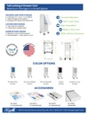 Tall Locking Cart 4D with Global Blue Drawers