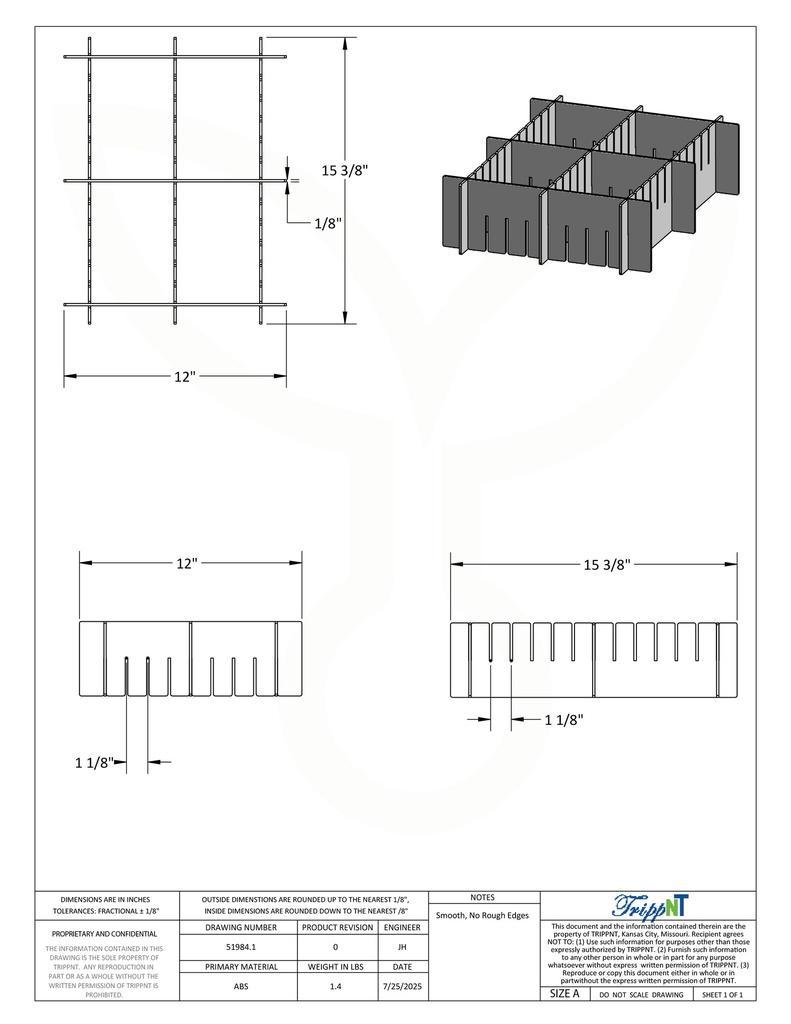 Adjustable Element Drawer Divider