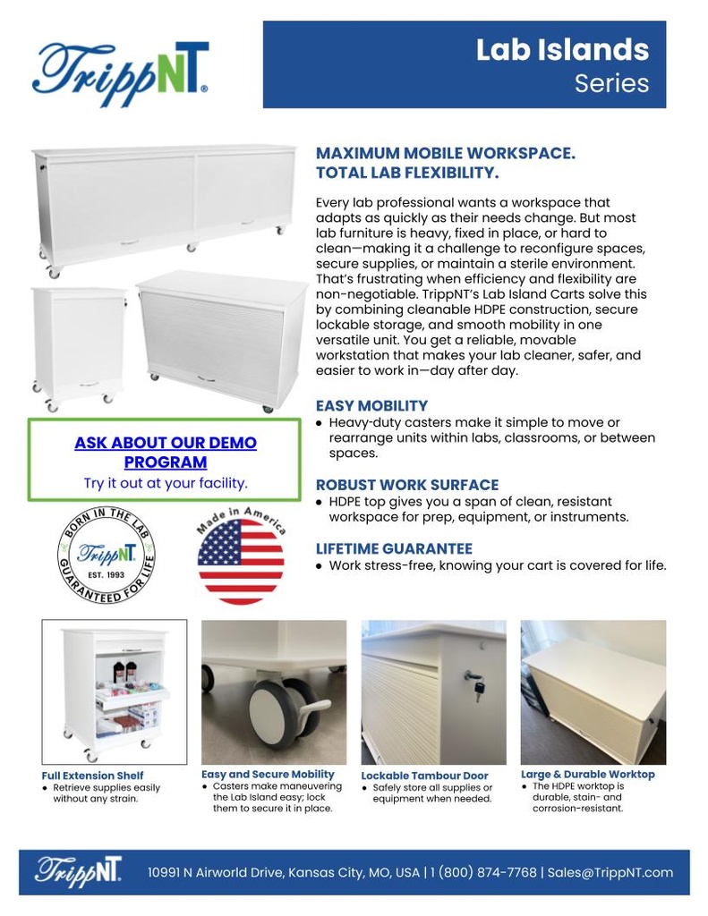 Black Cayman Lab Island Cart