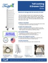 Tall Locking Cart 6D with White Drawers