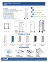 Tall Locking Cart 6D with White Drawers