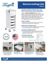Narrow Locking Cart 6 Shelf