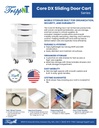 Core DX Cart with Sliding Door, Silver Metallic