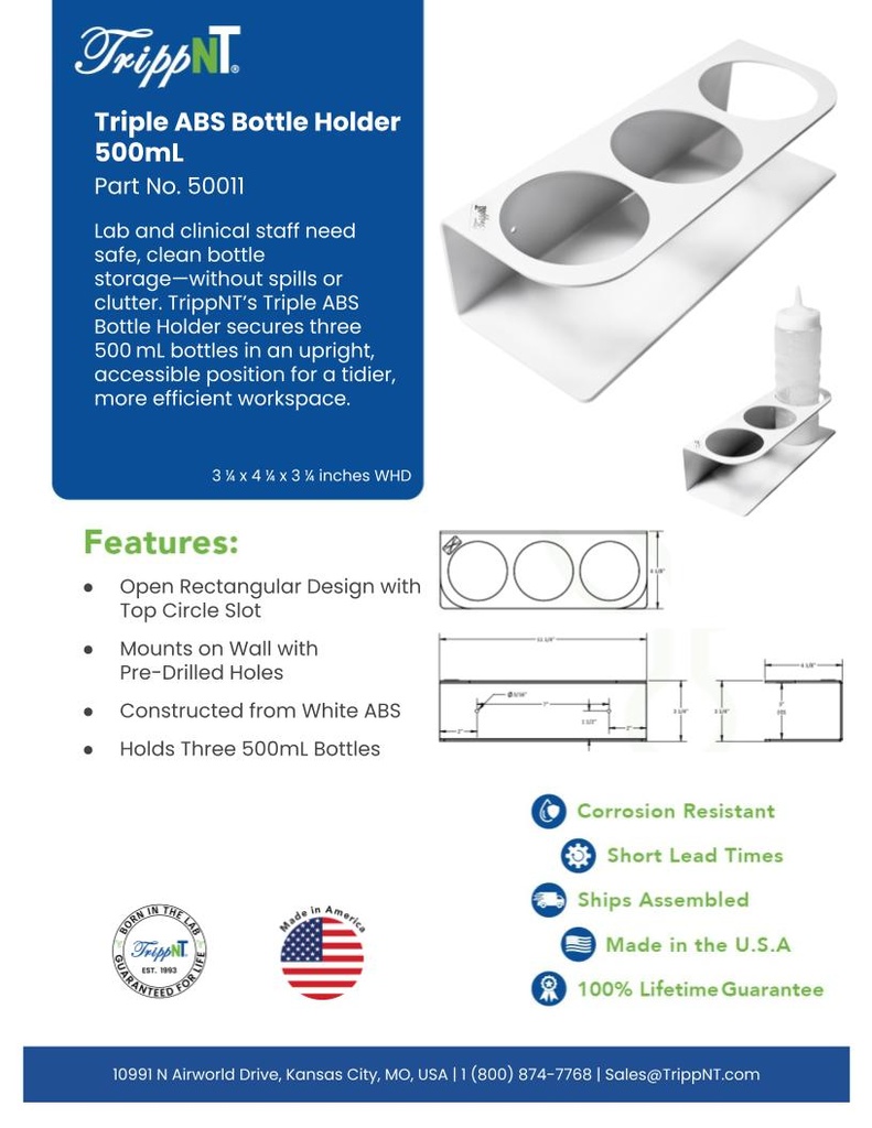 Triple ABS Bottle Holder 500mL