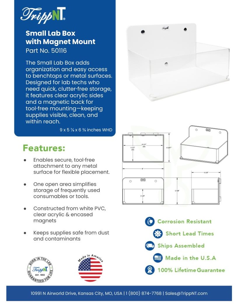 Small Lab Box with Magnet Mount