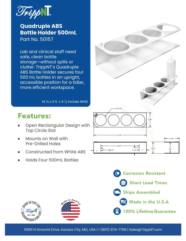 Quadruple ABS Bottle Holder 500mL