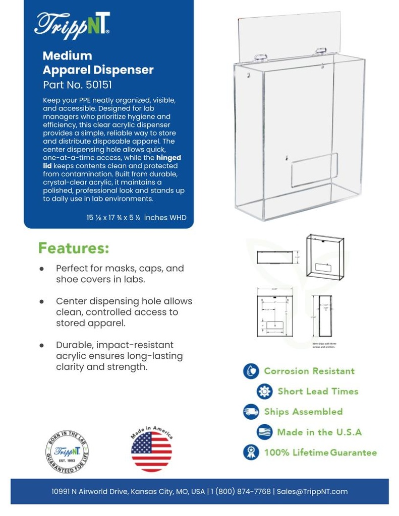 Medium Apparel Dispenser