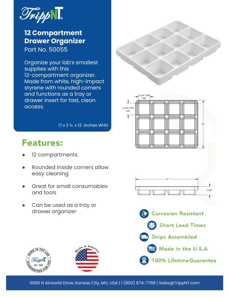 12 Compartment Drawer Organizer