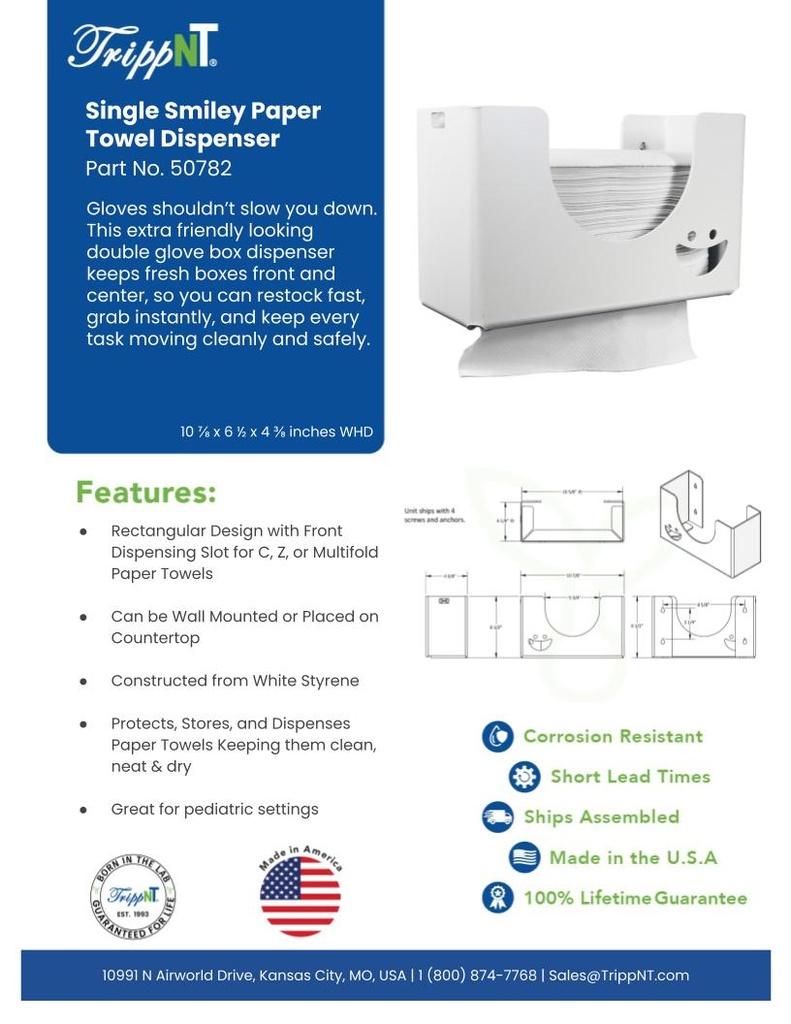 Single Smiley Paper Towel Dispenser
