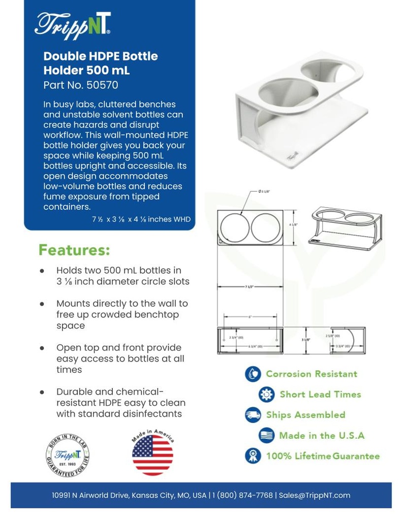 Double HDPE Bottle Holder 500mL