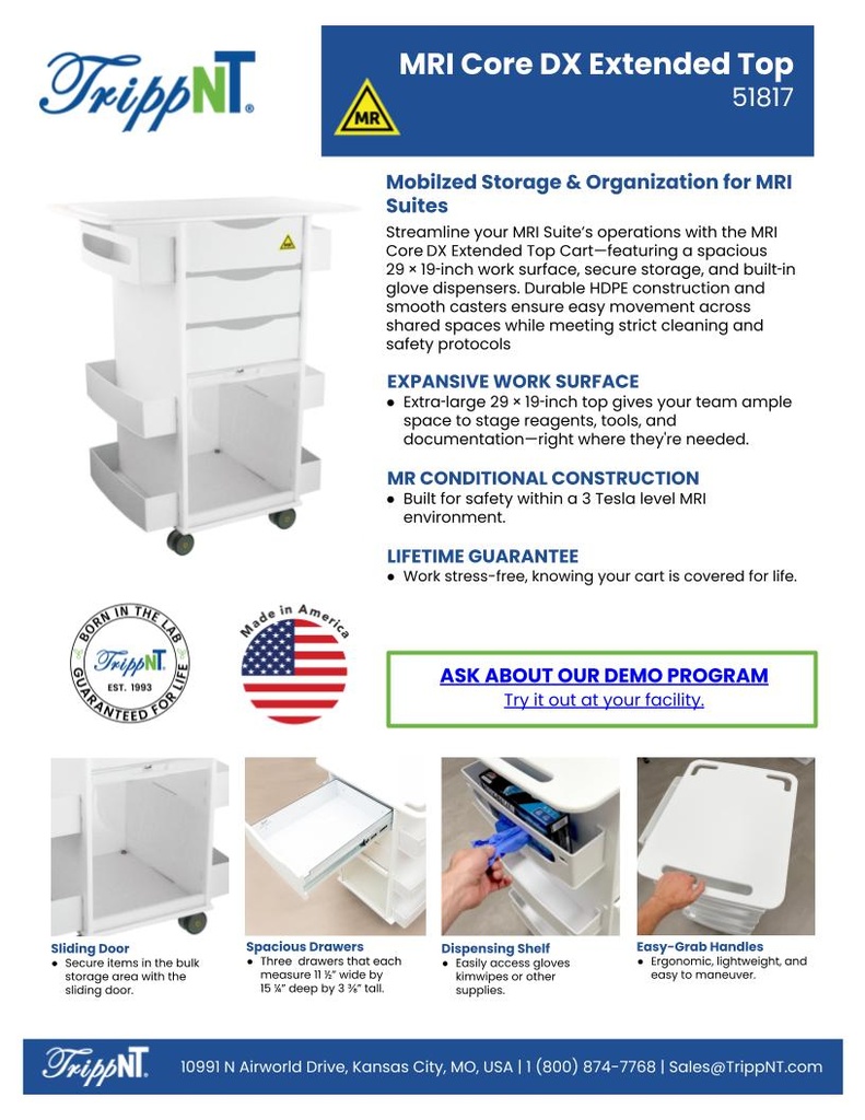 MRI Core DX Extend Top with Sliding Door