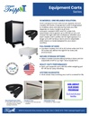 Equipment Cart White 30 x 30, 18" Height, Tambour Door