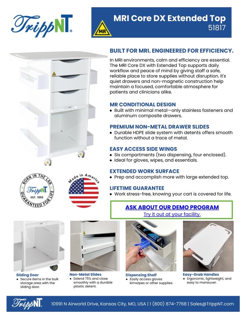 MRI Core DX Extend Top with Sliding Door