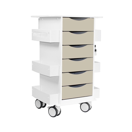 Core 6D Cart with White Drawers | TrippNT