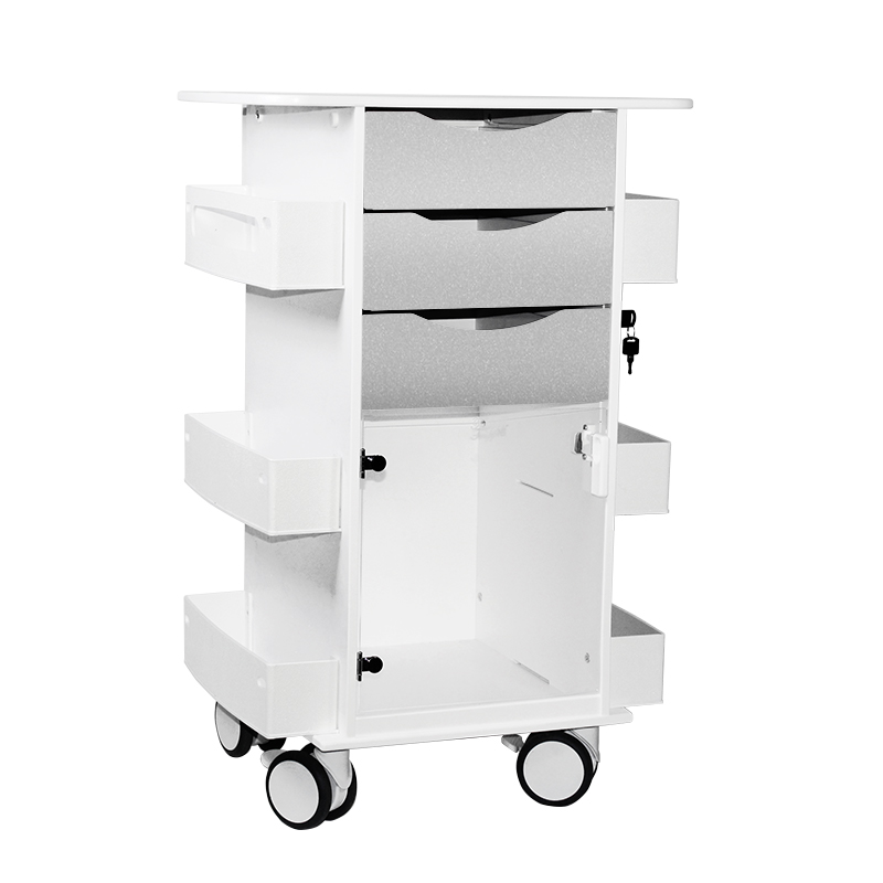 Core DX Cart with Hinged Door, Silver Metallic