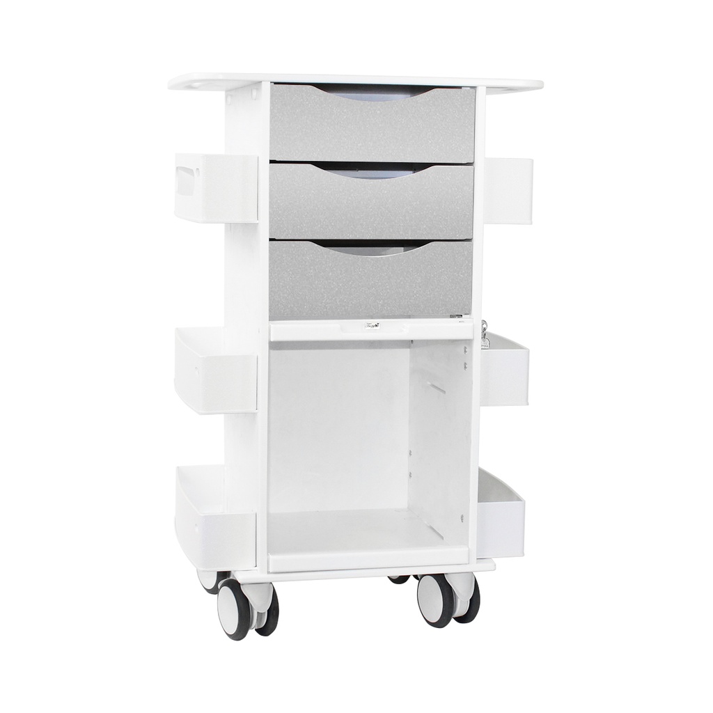 Core DX Cart with Sliding Door, Silver Metallic