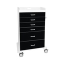 Procedure Cart with Black Drawers