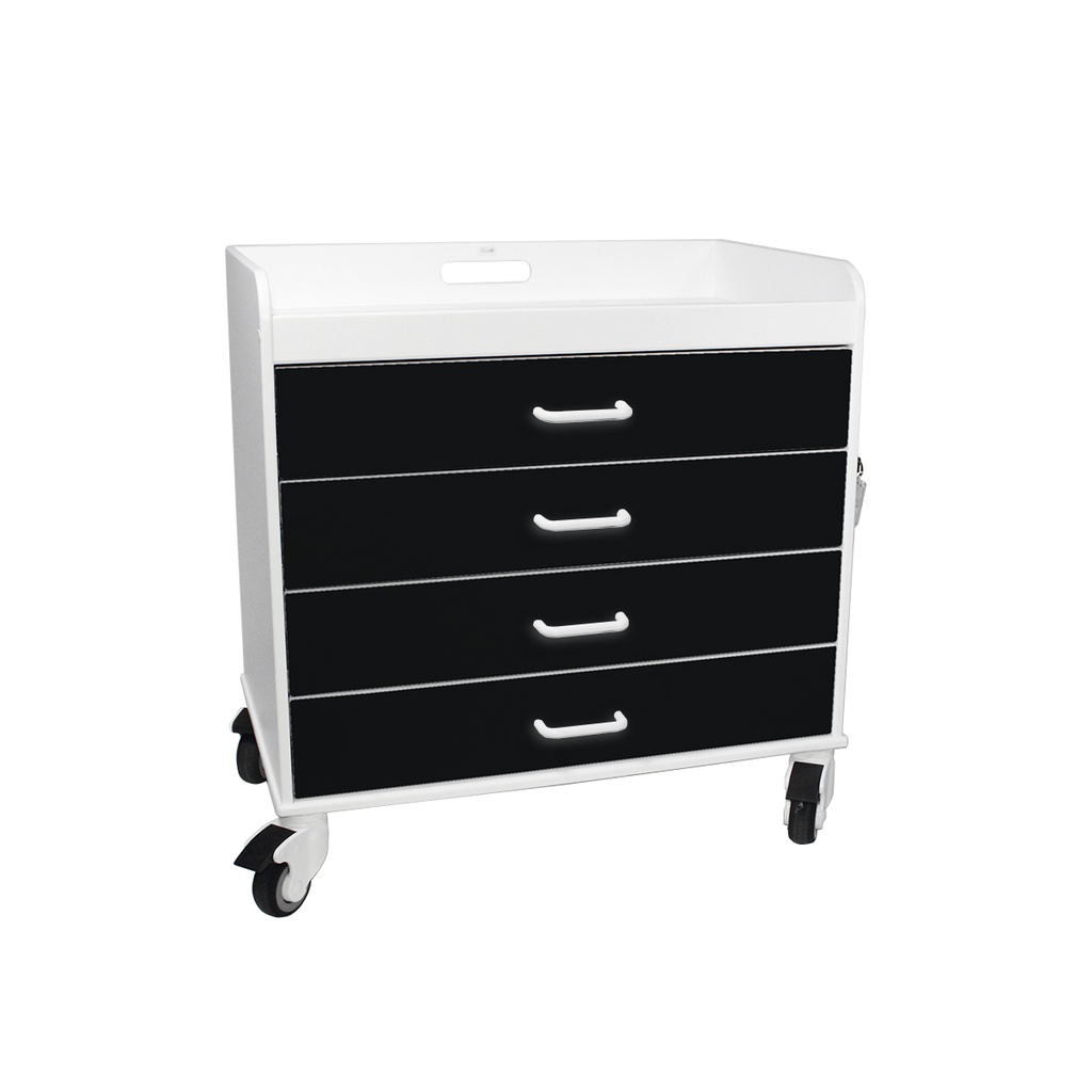 Extra Wide Compact Cart, Black