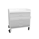 Extra Wide Compact Cart, Silver Metallic