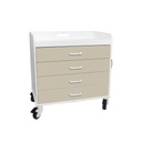 Extra Wide Compact Cart, Almond Beige