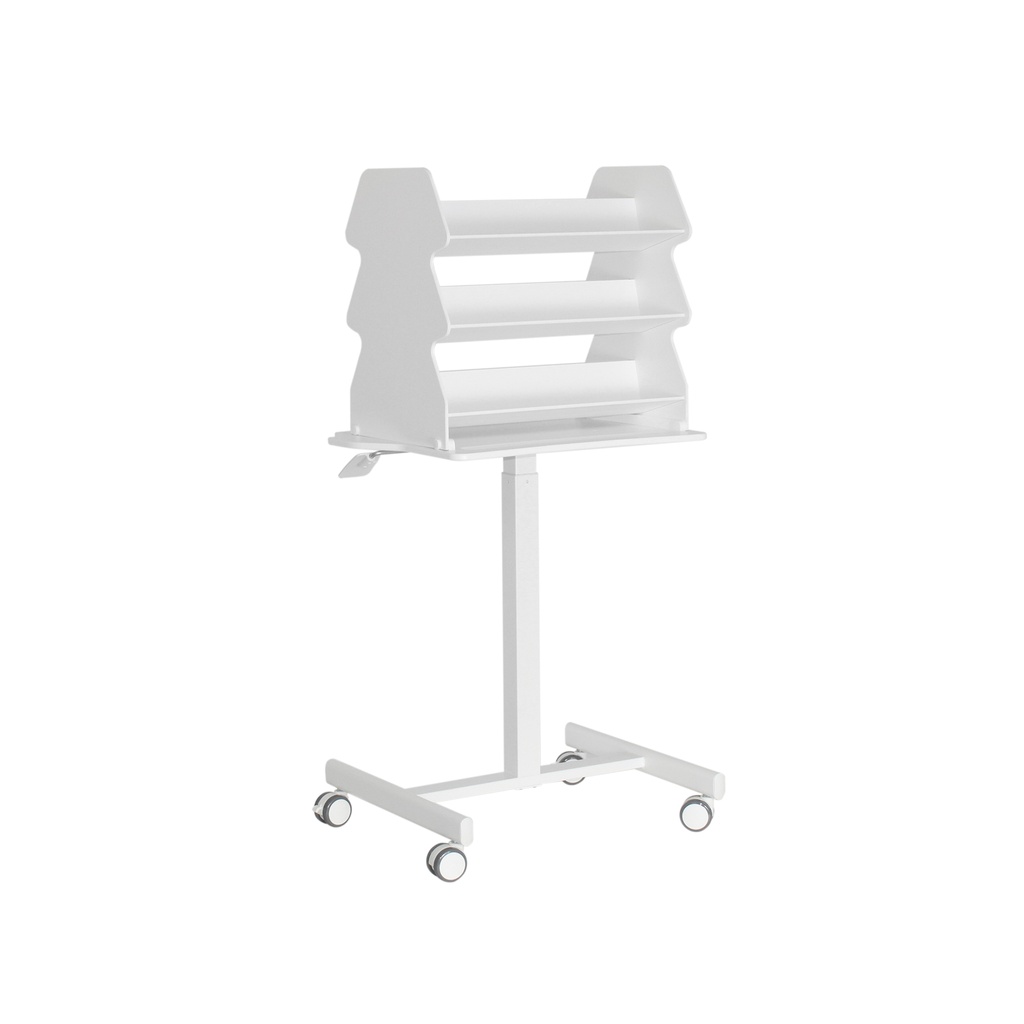 53944 Height Adjustable Double-Sided Medical Suture Stand Companion Cart, 24 x 61 ½ x 19 ½ inches WHD