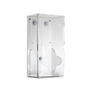 Vertical Two-Bin Small Clear Kimwipe Dispenser, Magnet Mount