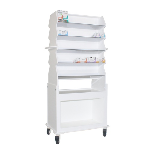 Tall Narrow Suture Medical Cart with Clear Lockable Door | TrippNT