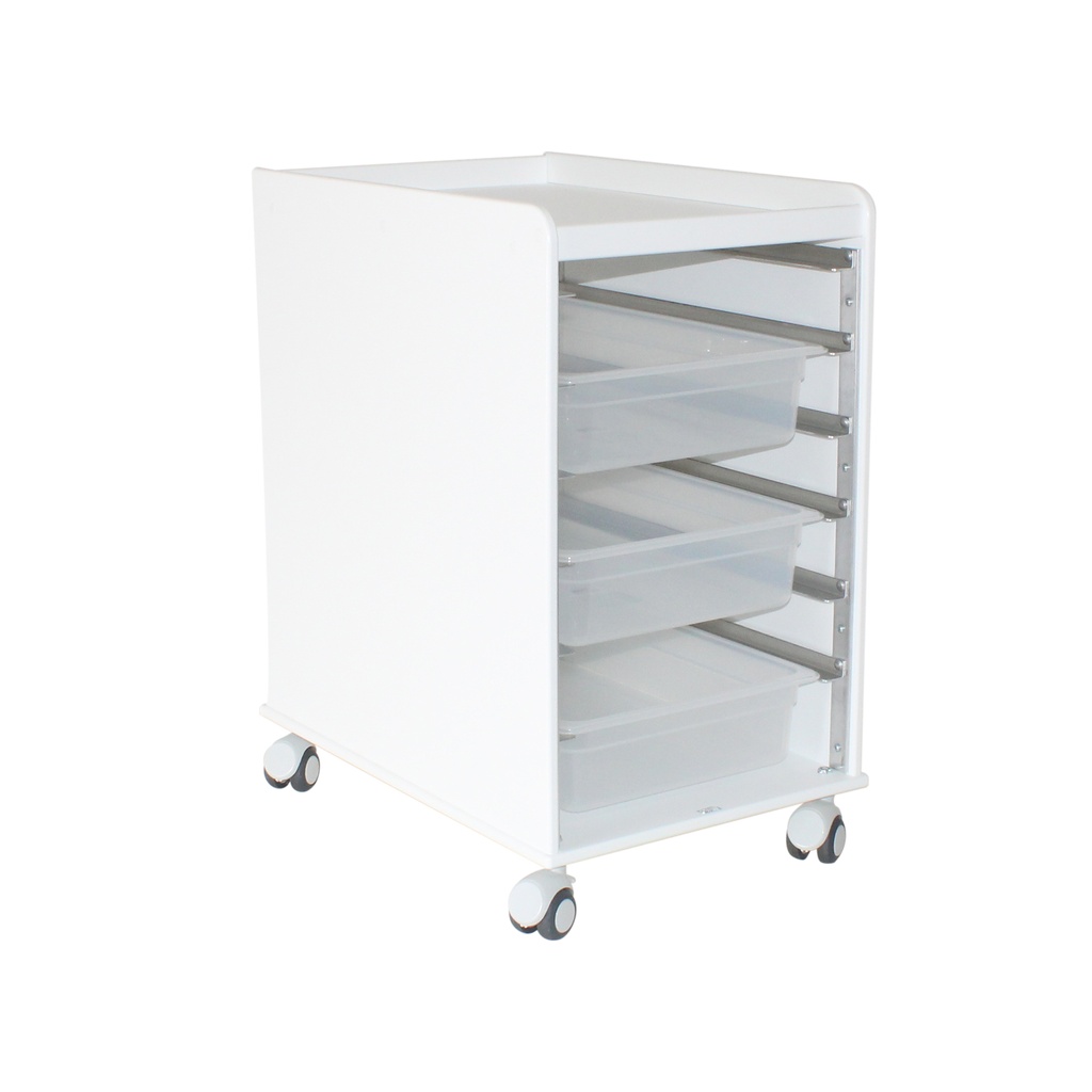 LabFlow Hood Cart with 4" Polypro Trays