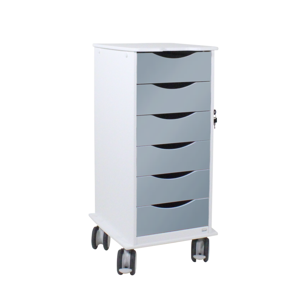 Core SP 6 Drawer with Silver Metallic Drawers