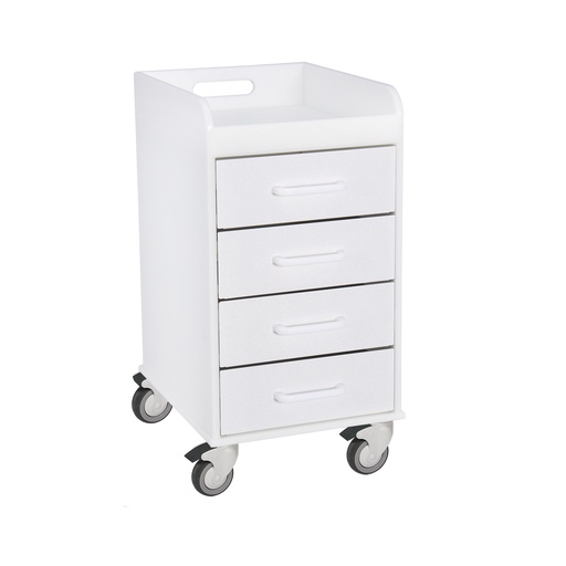 [51032] Compact 4 Drawer Locking Cart