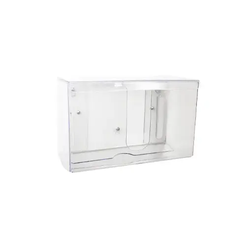 [51353] Wide Single Dual Dispensing Paper Towel Holder with Lid