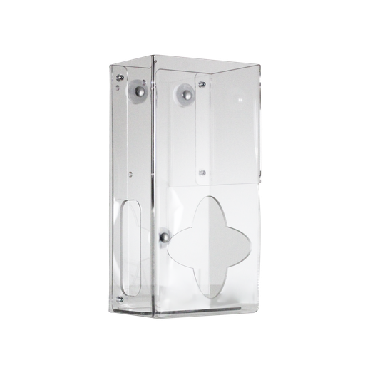 [53983] Vertical Two-Bin Small Clear Kimwipe Dispenser, Magnet Mount