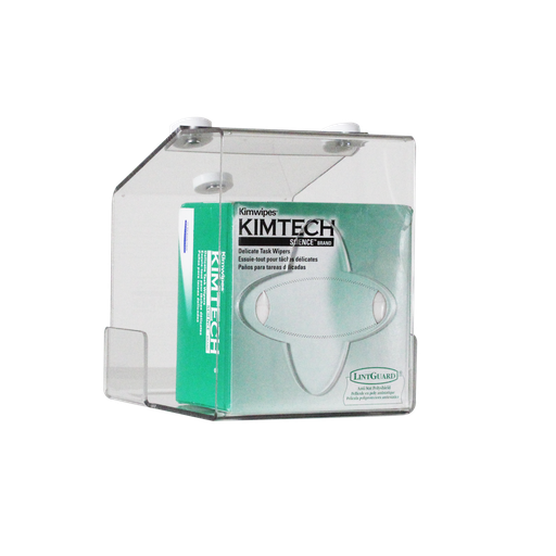 [53999] Undermount Two-Bin Small Clear Kimwipe Dispenser, Magnet Mount