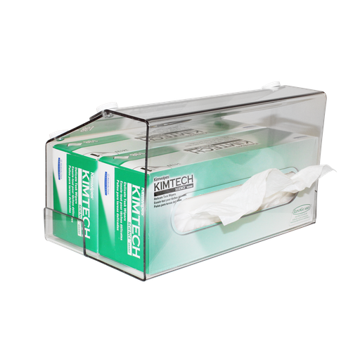 [54000] Undermount Two-Bin Large Clear Kimwipe Dispenser, Magnet Mount