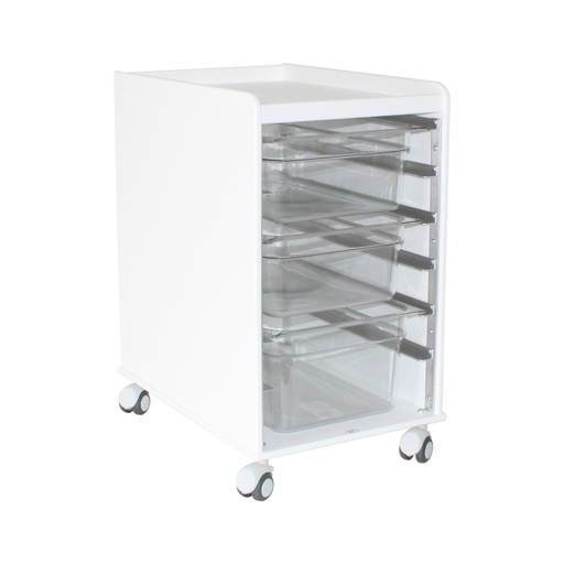 [54096] LabFlow Hood Cart with 6" Polycarb Trays